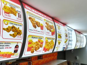 Burger Shop Signs Menu Displays