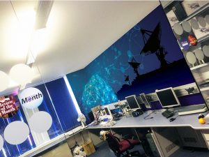 Office wall graphics installed in a corporate office in London
