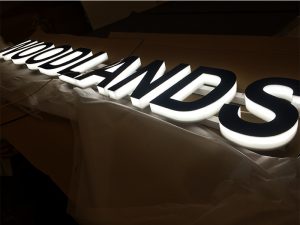 illuminatd 3d letters Hammersmith