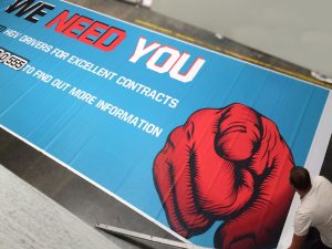 Banner print in Soho