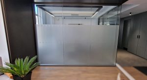 Glass Partition Frosted Hackney