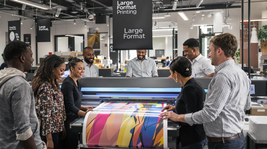 London print shop teamwork