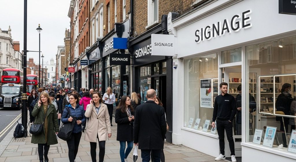 London signage comparison