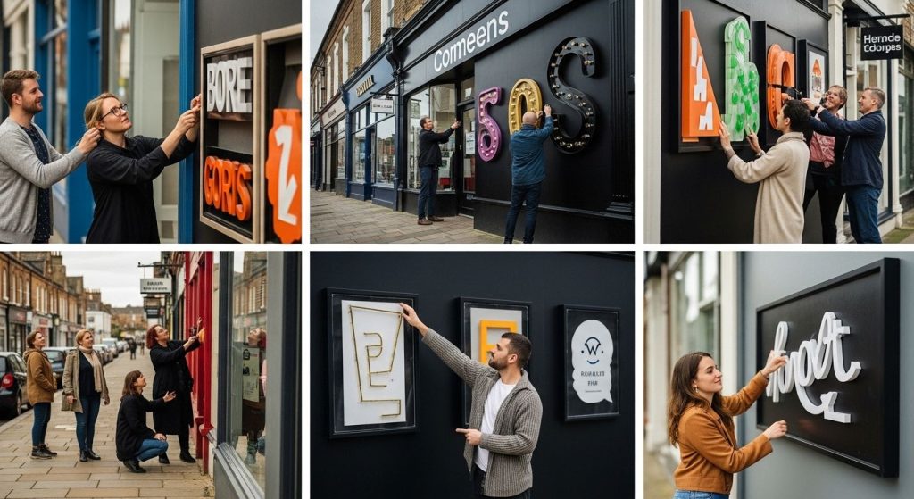 high street shop sign ideas, shopfronts, creative signage