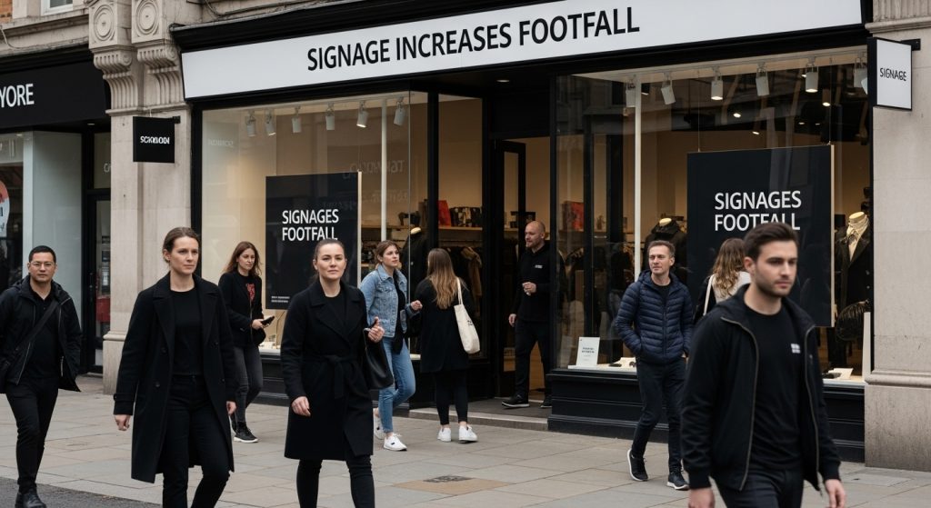 storefront footfall signage
