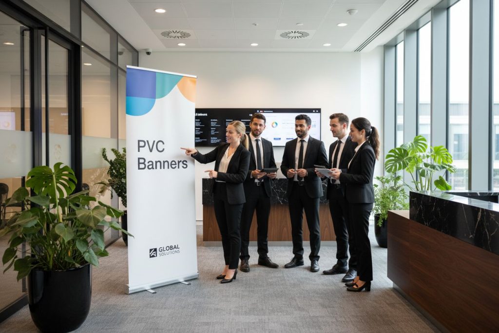 office PVC banner branding