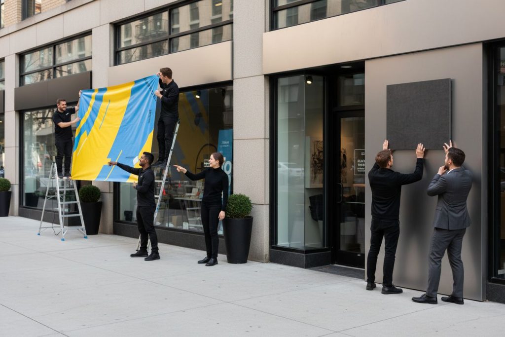 banners vs rigid signs business storefronts