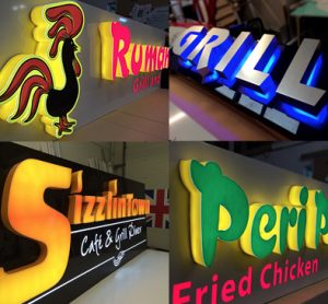 Kebab shop signs