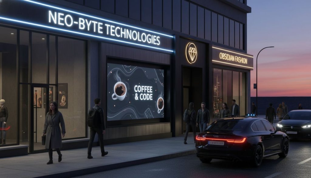 modern business signage