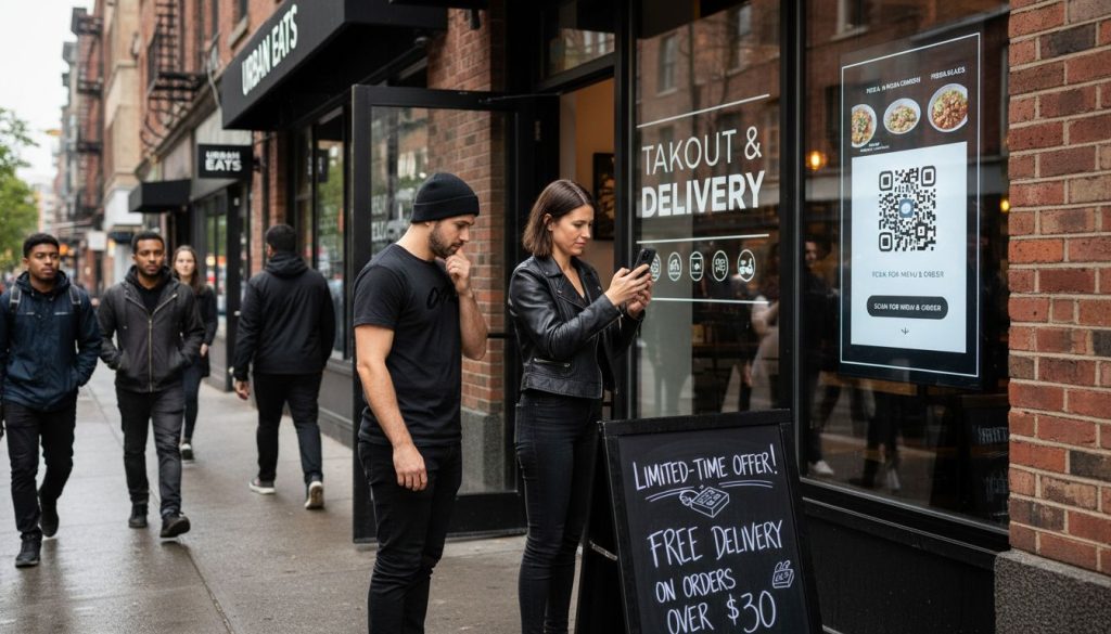 food delivery signage