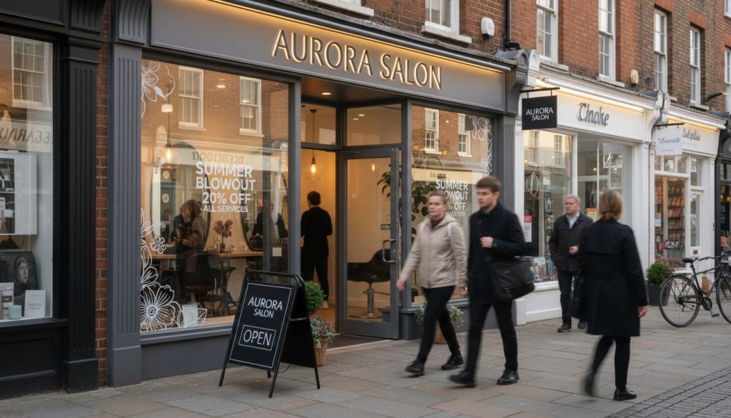 salon exterior signage