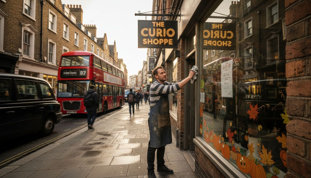 London retailer with creative LED shop sign