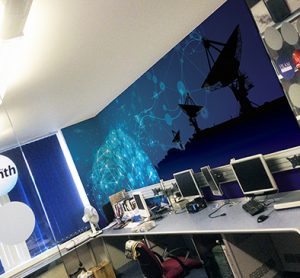 Office wall graphics installed in a corporate office in London