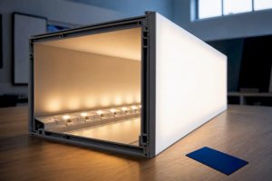 Partial lightbox showing LEDs and diffuser depth